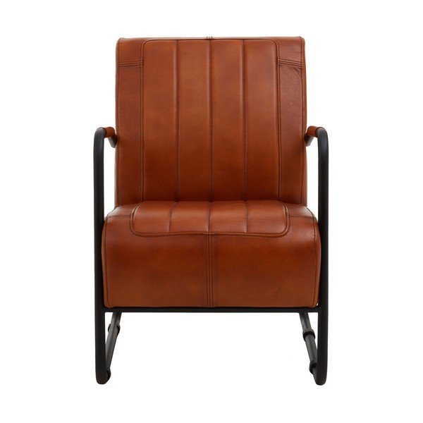 Rjav usnjen fotelj Buffalo – Premier Housewares-image-1