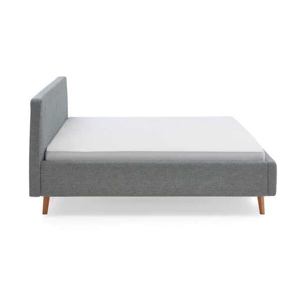 Temno siva oblazinjena zakonska postelja s prostorom za shranjevanje z letvenim dnom 180x200 cm Mattis – Meise Möbel-image-4
