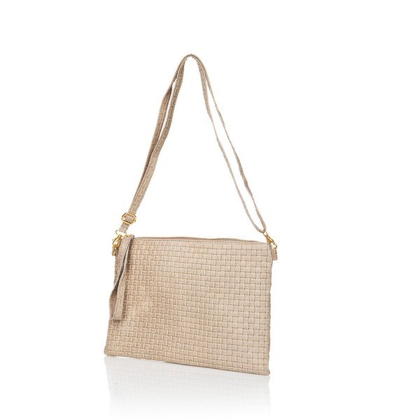 Usnjena torbica v barvi taupe Markese Hurton-image-1