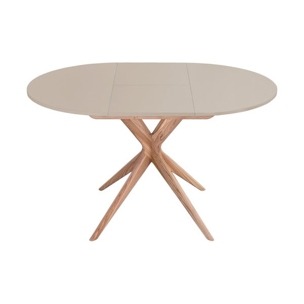 Okrogla raztegljiva jedilna miza z dodatno ploščo ø 90 cm Jubi – Ragaba-image-1