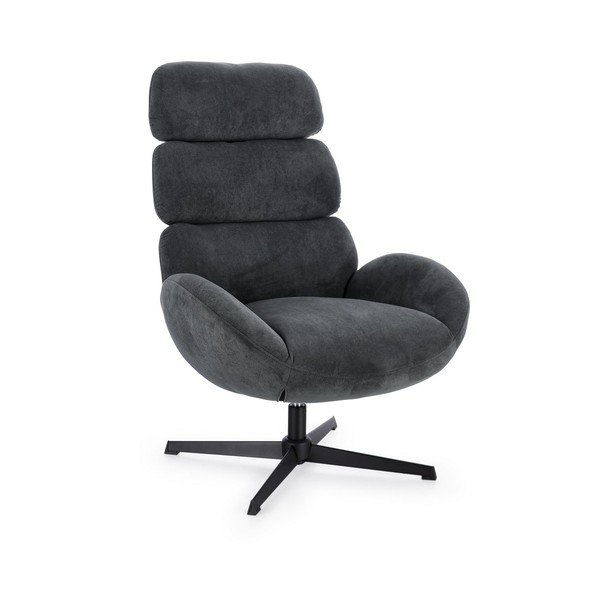 Črn vrtljiv fotelj Violante – Bizzotto