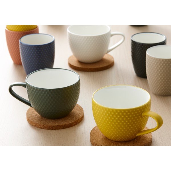Zelena porcelanasta skodelica s podstavkom 350 ml Abode - Ladelle-image-1