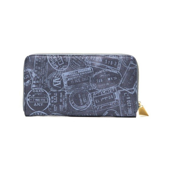 Modra usnjena ženska denarnica Alviero Martini Denim-image-4