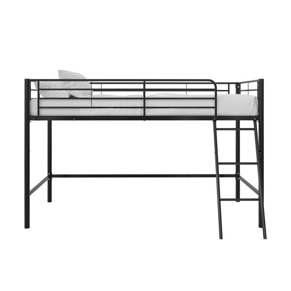 Črna dvignjena otroška postelja 90x200 cm Jodie – Støraa-image-3