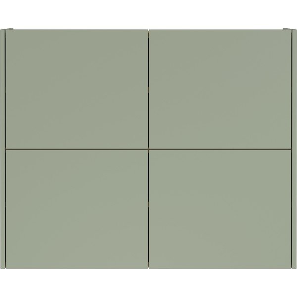 Prašno zelena stenska omarica v mat dekorju 97x79x27 cm Binetto – Germania-image-2