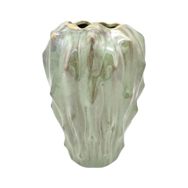 Zelena keramična vaza PT LIVING Flora, višina 23,5 cm