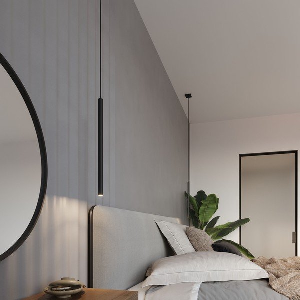 Črna viseča svetilka Nice Lamp Fideus Single-image-1