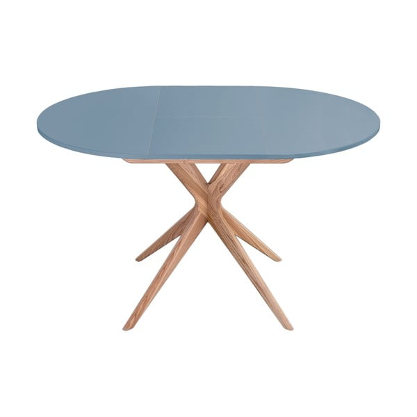 Okrogla raztegljiva jedilna miza z dodatno ploščo ø 90 cm Jubi – Ragaba-image-1