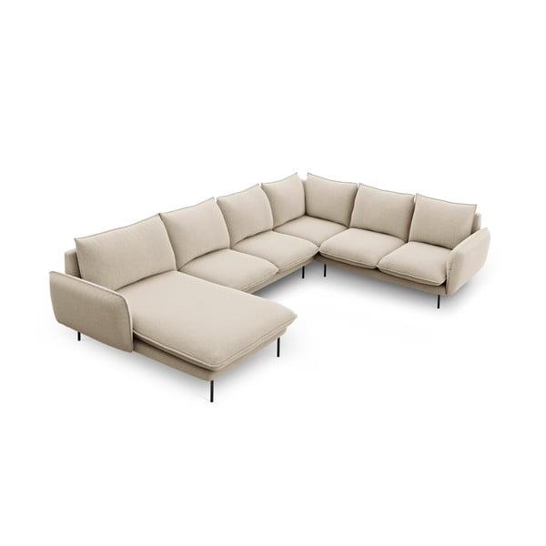 Bež sedežna garnitura v U obliki Cosmopolitan Design Vienna, desni kot-image-2