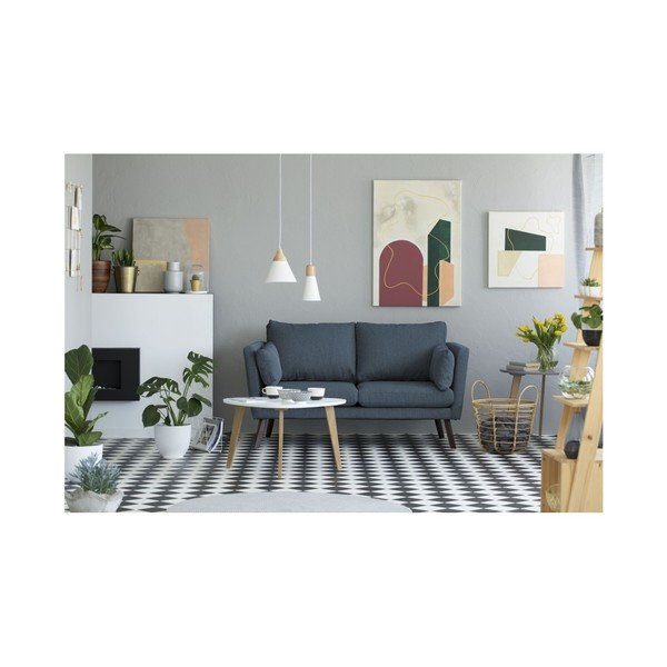 Temno modra 2 sedežna garnitura Mazzini Sofas Elena-image-2