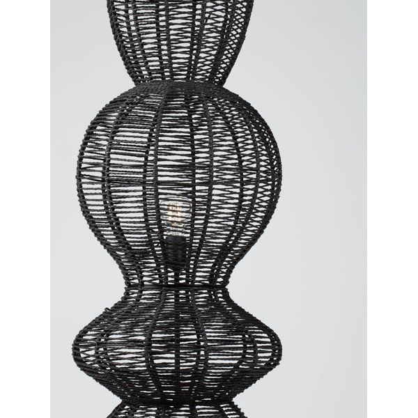 Mat črna stoječa svetilka iz vrvi (višina 136 cm) Breena – Nova Luce-image-2
