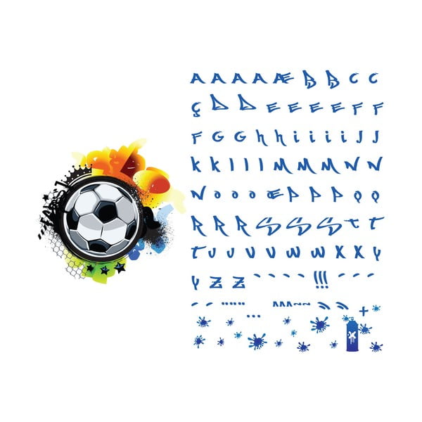 Stenska nalepka z imenom Ambiance Football Graffitti-image-2