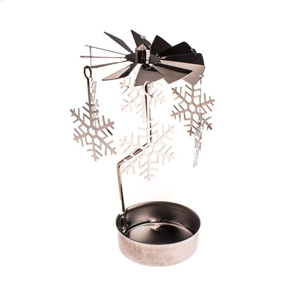Vrtljiv kovinski svečnik Dakls Snowflakes