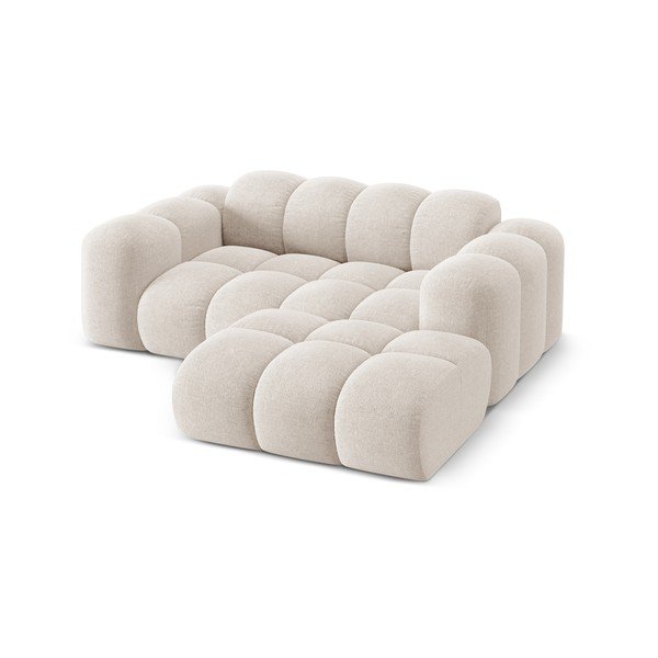 Kremno bela kotna sedežna garnitura iz šenilje (desni kot/z ležalnikom) Treno – Cosmopolitan Design-image-2