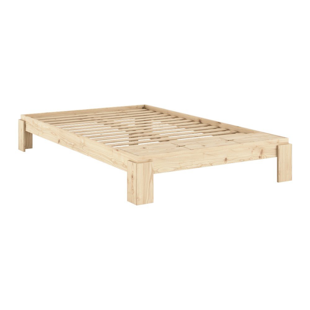 Zakonska postelja iz masivnega bora z letvenim dnom v naravni barvi Layers – Karup Design