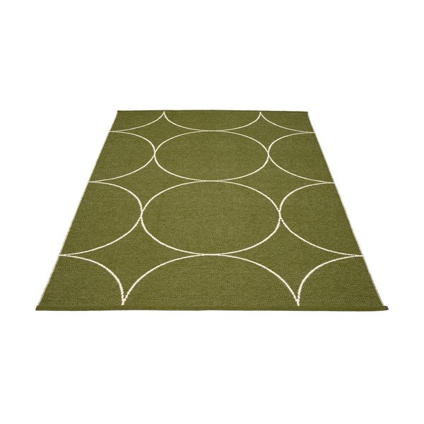 Temno zelena notranja in zunanja preproga 180x275 cm Boo Dark Olive – Pappelina