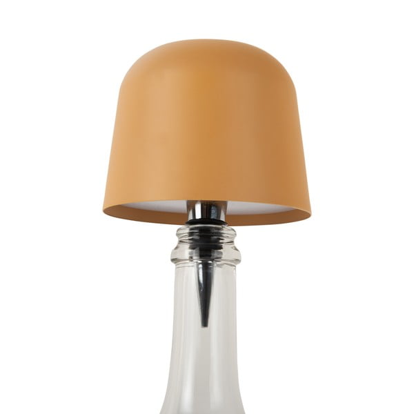 Oker rumena LED namizna svetilka za na steklenico s kovinskim senčilom (višina 13 cm) Cone Hat LED – Leitmotiv