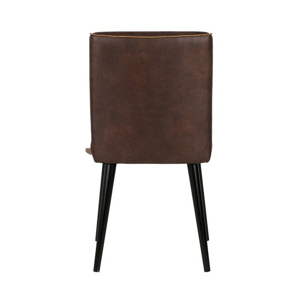 Komplet 2 temno rjavih usnjenih stolov BePureHome Revolution-image-3