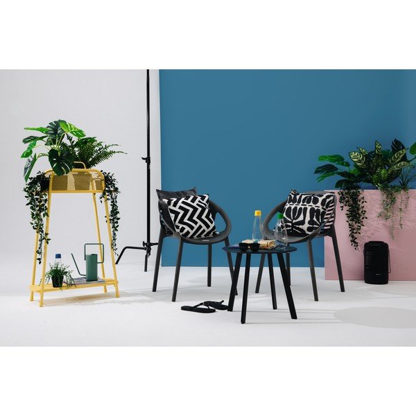 Črna vrtna miza Le Bonom Full Steel, ø 50 cm-image-4