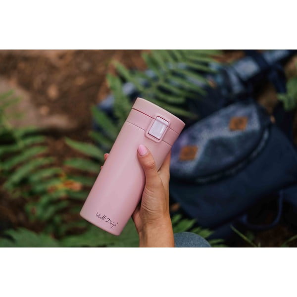 Rožnata potovalna termo skodelica Vialli Design Fuori, 400 ml-image-4