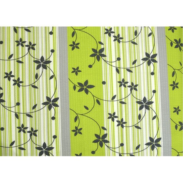 Zelena posteljnina mečkanka 140x200 cm Flowers -image-1