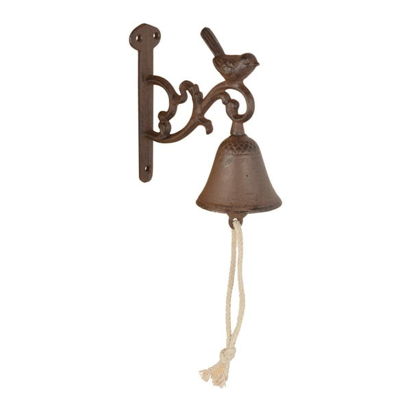 Stenski zvonec iz litega železa z motivom ptice Esschert Design Birdie
