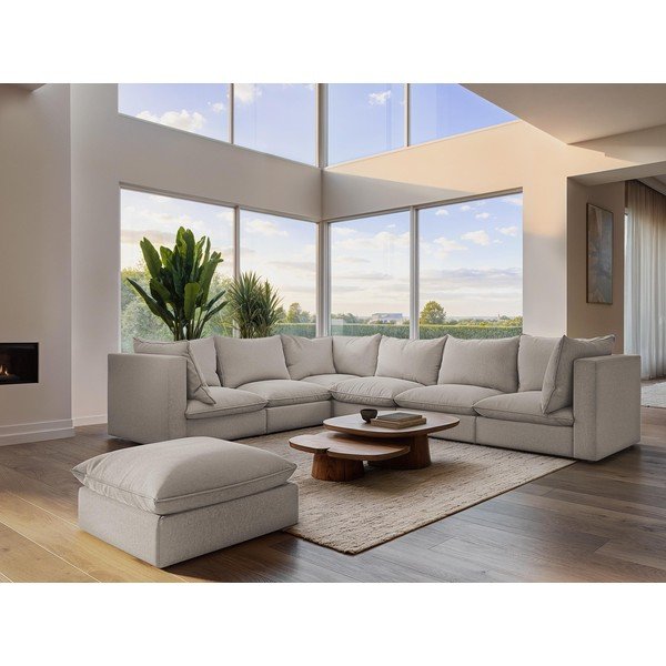 Bordo rdeča kotna sedežna garnitura (desni kot/v obliki črke "U") Manao – Makamii-image-1