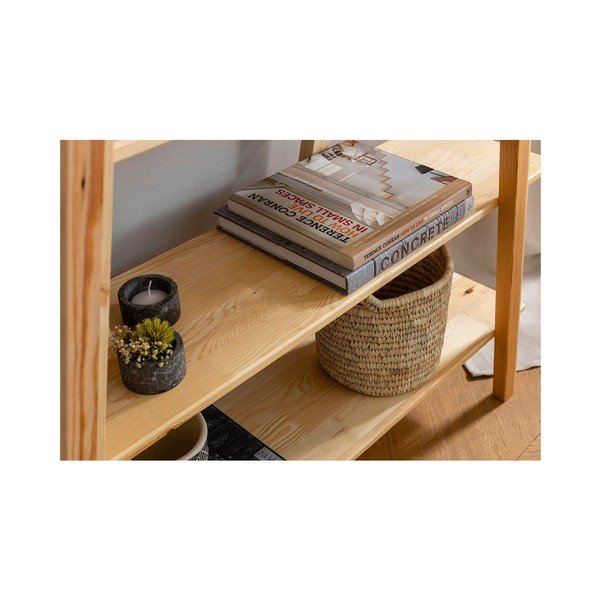 Knjižna polica iz borovega lesa v naravni barvi 120x148 cm Perla - Kalune Design-image-4