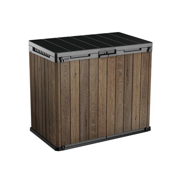 Temno rjava plastična vrtna škatla za shranjevanje Deco – Keter