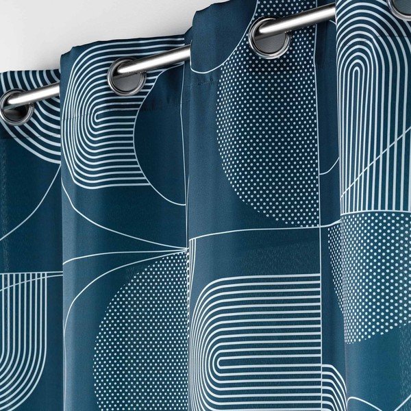 Modra zavesa 140x280 cm Esquisse – douceur d'intérieur-image-1