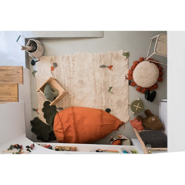 Zelena/oranžna otroška vreča za sedenje Cathy the Carrot – Lorena Canals-image-1