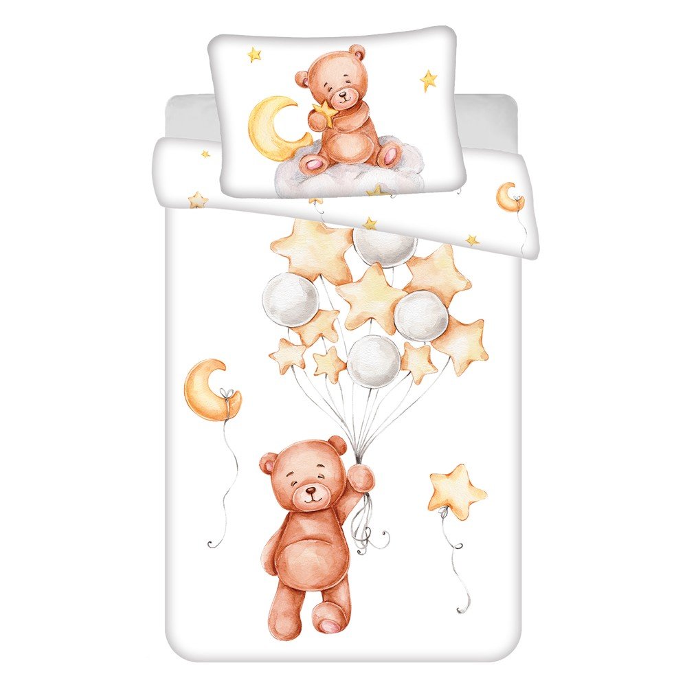 Bombažna otroška posteljnina za otroško posteljico 100x135 cm  Medvídek "Cute"