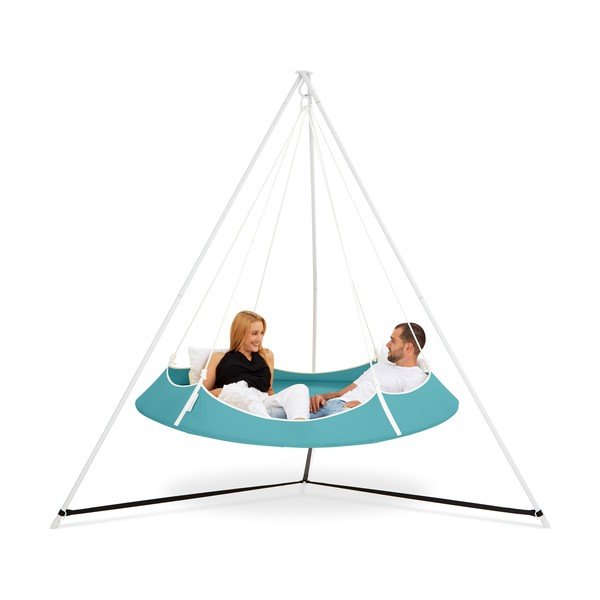 Modra vrtna gugalnica s stojalom - Hangout Pod-image-2