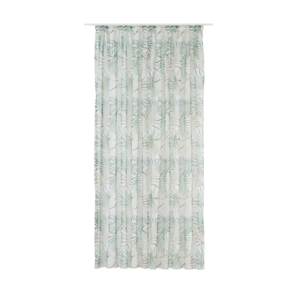 Zelena/bež prosojna zavesa 300x260 cm Palmas – Mendola Fabrics-image-2