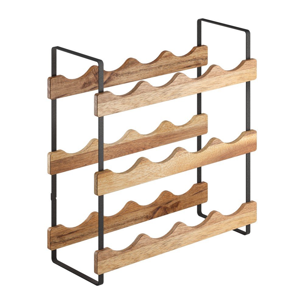 Leseno stojalo za vino za 12 steklenic York