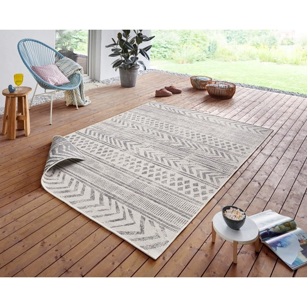Sivo-krem zunanja preproga NORTHRUGS Biri, 120 x 170 cm-image-1