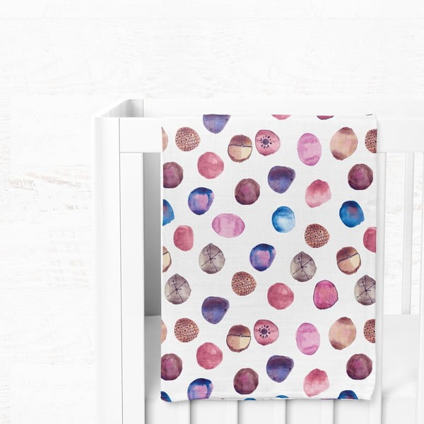 Bela otroška odeja iz muslina 75x100 cm Shells – Mijolnir-image-3