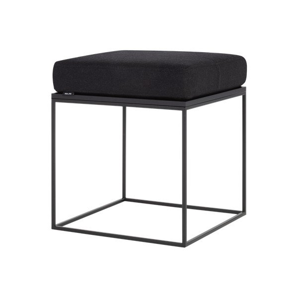 Črn oblazinjen stolček Feo – noo.ma