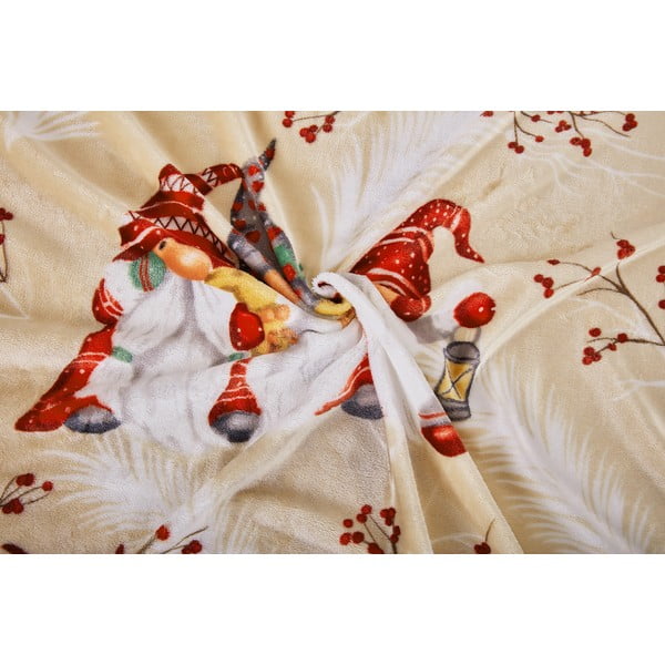 Svetlo rjava enojna posteljnina iz mikropliša 140x200 cm Goblin – My House-image-1