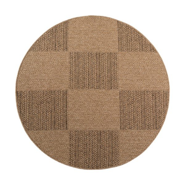 Rjava okrogla notranja in zunanja preproga ø 160 cm Timber 1405 – Ayyildiz Carpets