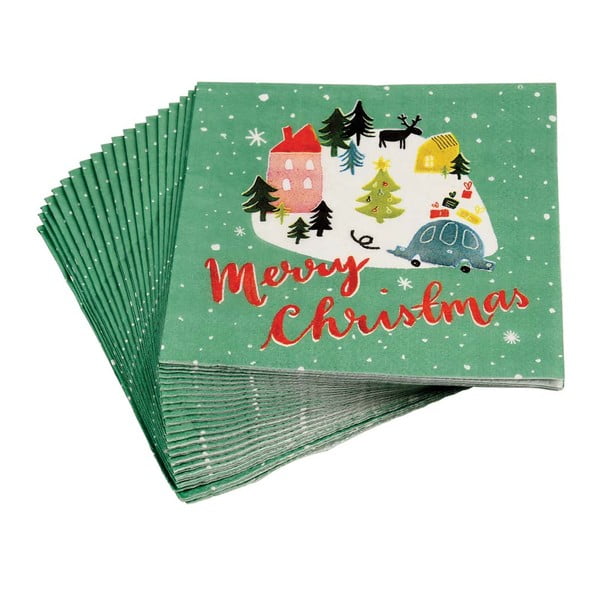 Komplet 20 božičnih prtičkov Rex London Christmas Wonderland