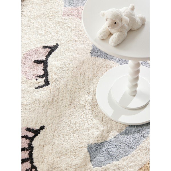 Kremno bela pralna/ročno tkana bombažna otroška preproga 140x200 cm Snuggle Nappi – Hanse Home-image-4