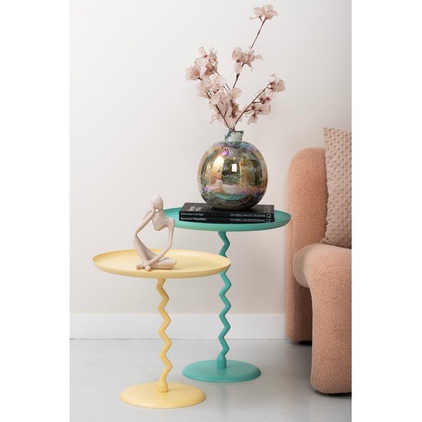 Kovinska okrogla stranska mizica ø 40 cm Zig Zag – Leitmotiv-image-1