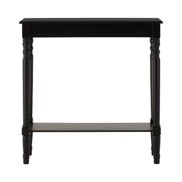 Črna stranska mizica iz masivnega bora 30x80 cm Heritage – Premier Housewares-image-4