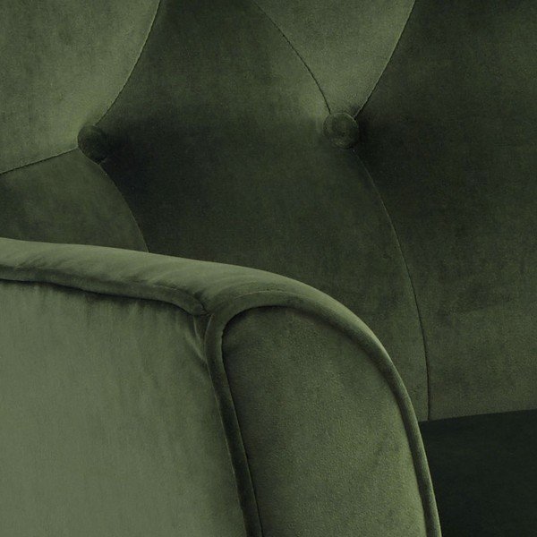 Temno zelen žameten fotelj Actona Bodiva-image-3