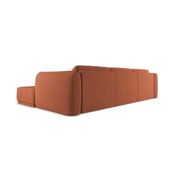 Oranžna kotna sedežna garnitura (desni kot) Hoku – Makamii-image-2