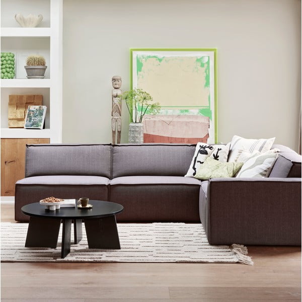 Črna okrogla klubska mizica ø 90 cm Fries – WOOOD-image-1