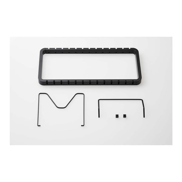 Črno nastavljivo stojalo za pokrove in ponve YAMAZAKI Tower-image-3