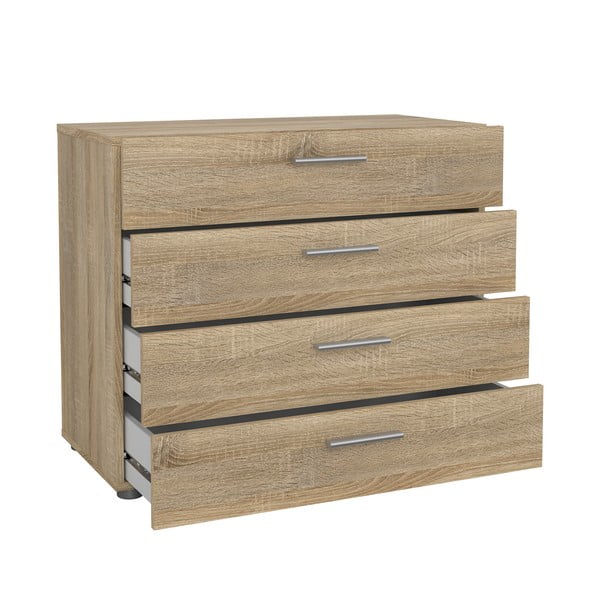 Komoda v hrastovem dekorju Tvilum Pepe 80 x 68 cm-image-3