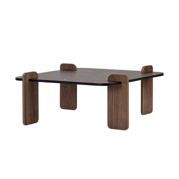 Črna klubska mizica 90x90 cm Marais – Nordure